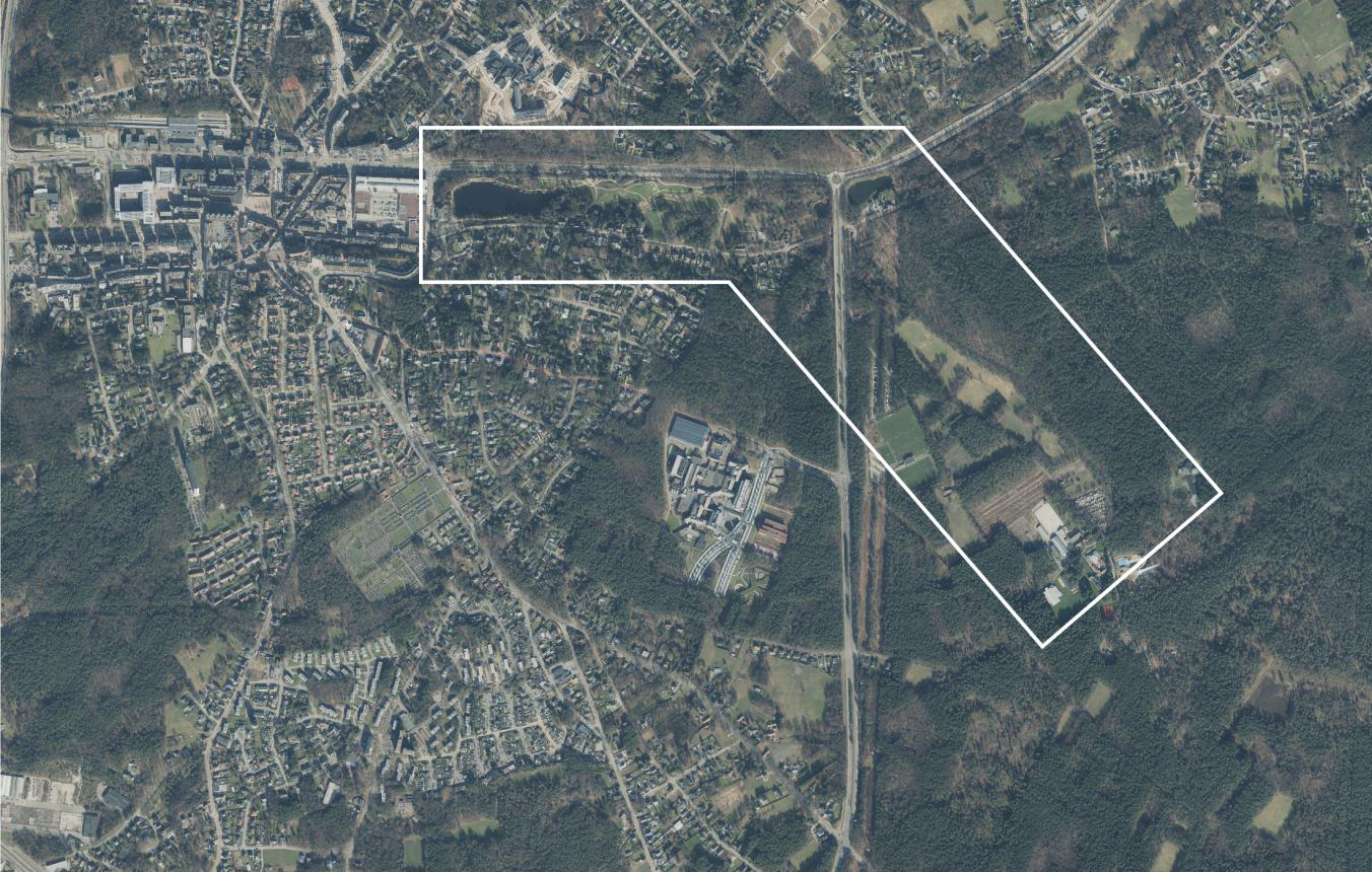 aerial photo project site OO4404 landscape connection centre - Kattevennen Genk
