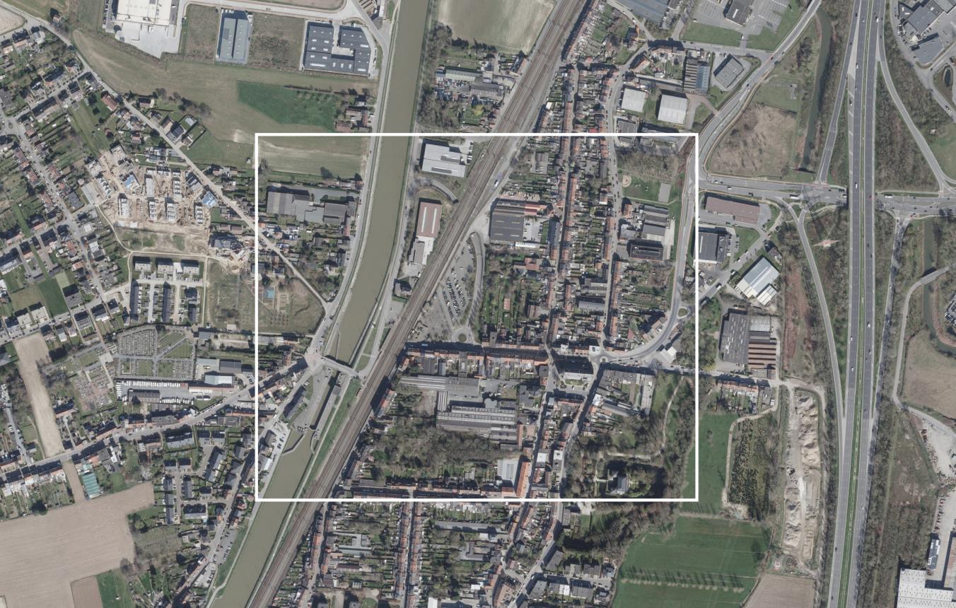 Luchtfoto projectsite OO4109 Stationsomgeving Ruisbroek