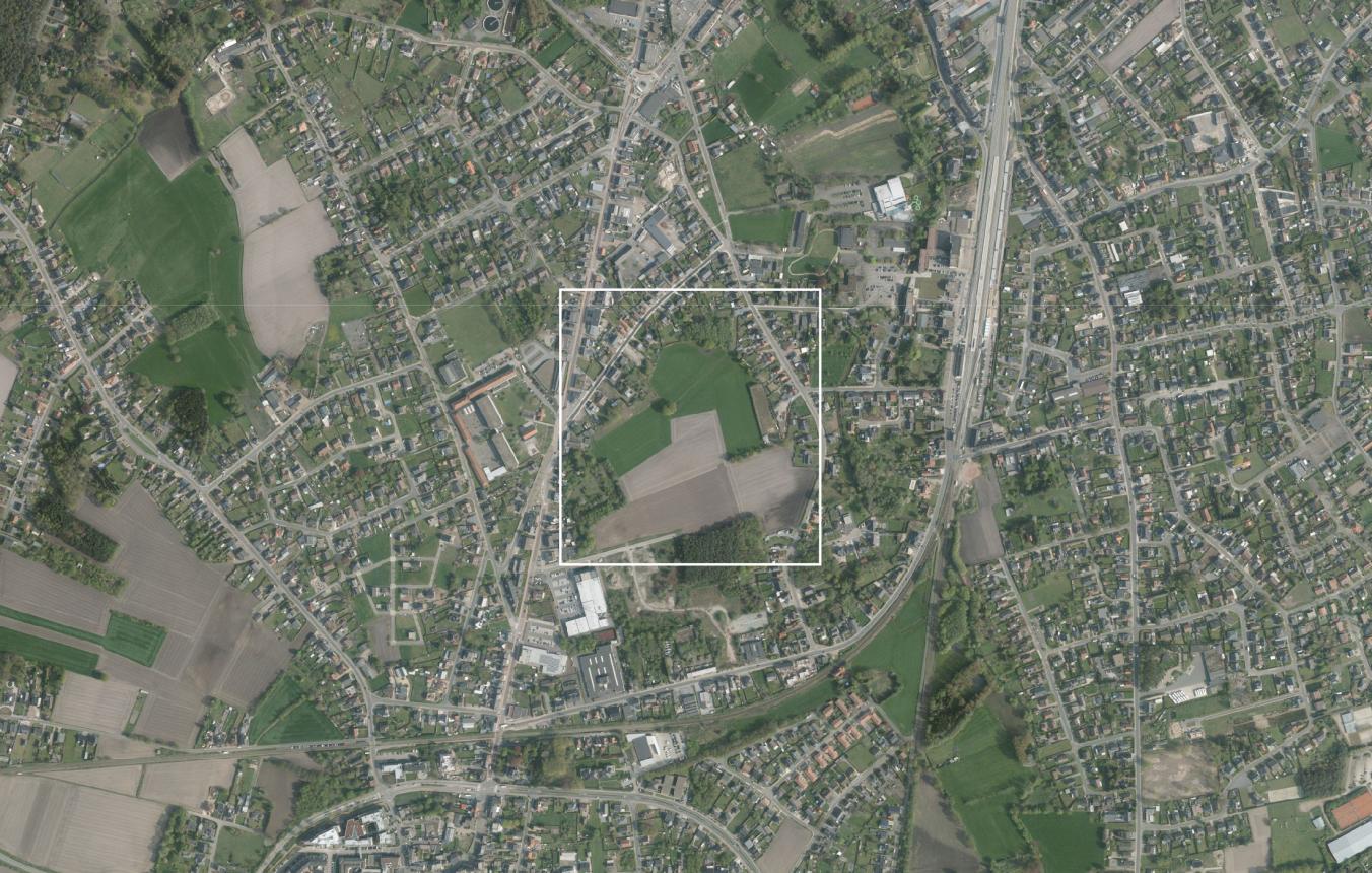 Ontwikkeling binnengebied Overpelt luchtfoto