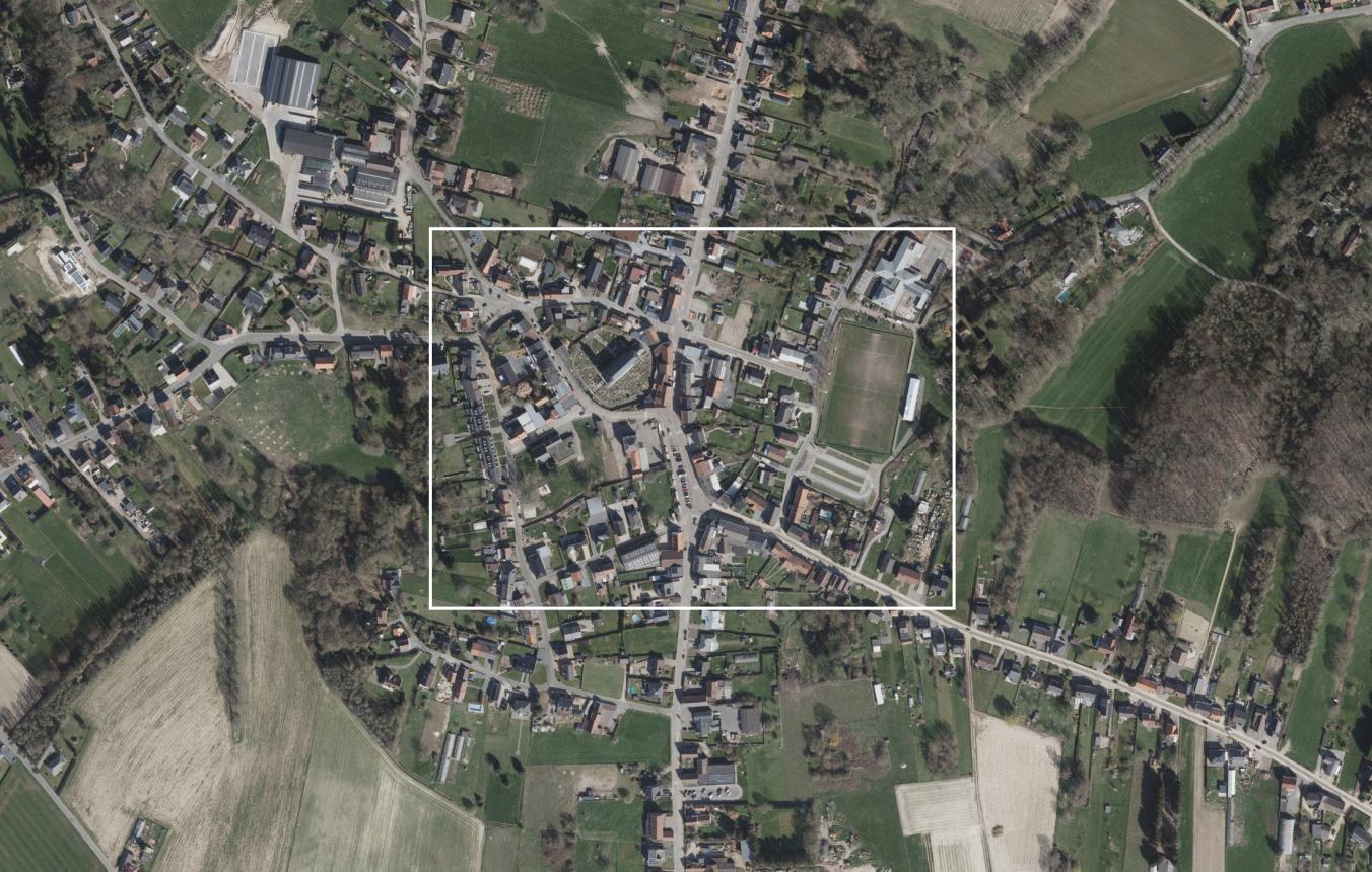 Luchtfoto van de Leefbuurt 03 in Huldenberg