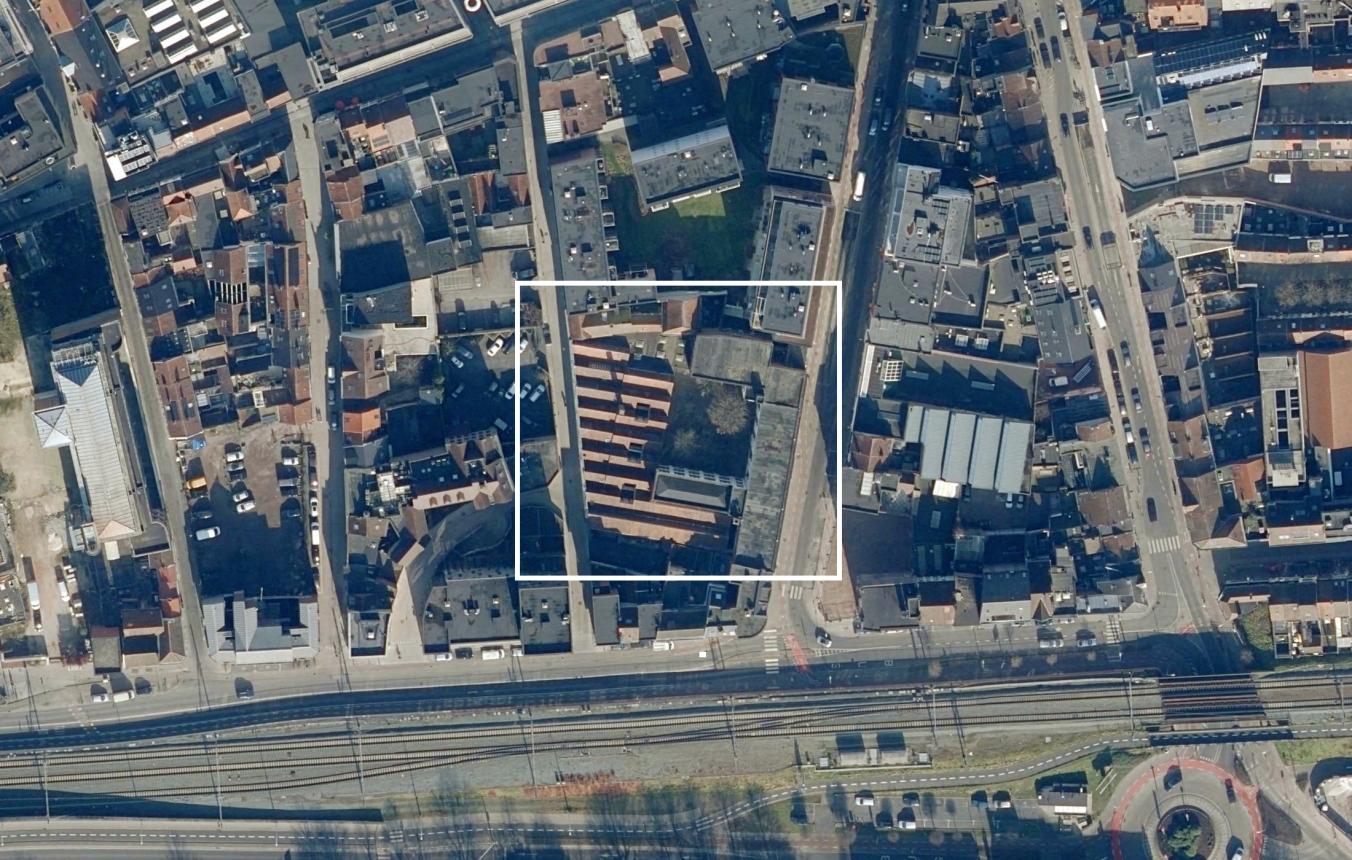 Luchtfoto met site Zypteland te Kortrijk