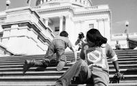 foto „Capitole Crawl“ protestactie van en voor mensen met een handicap, Washington 1990