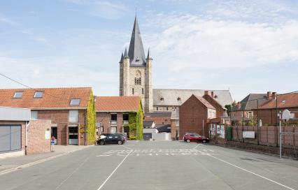 Dorpscentrum met kerk in Herne